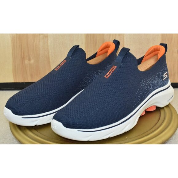 Skechers Go Walk 7 Men's Shoes Size 11 Blue Walking Laceless Stretch Sneakers - Picture 1 of 11